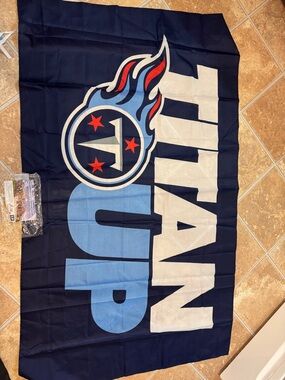 NWT Tennessee Titans TN TITANS titan up blue flag